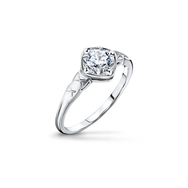 Sunset Elegance - Pierścionek zaręczynowy z diamentami o masie 0,60 ctw