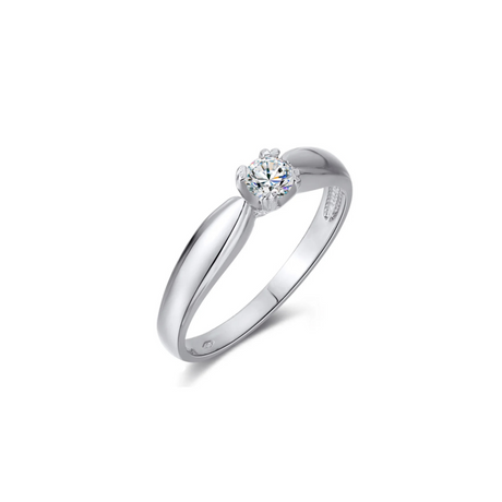 Złoty pierścionek zaręczynowy z diamentem 0,15 ct