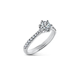 Vivette - classic ring with 0.70 ctw diamonds in white gold