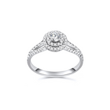 Pierścionek z diamentami o masie 0,65 ct
