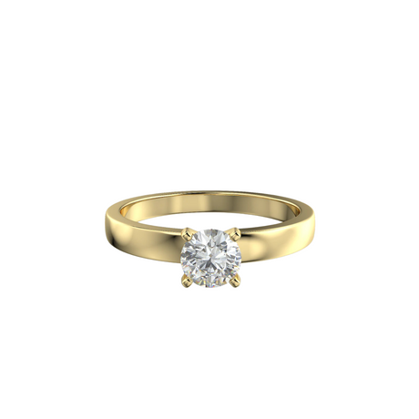 Minimalistyczny pierścionek z diamentem 0,40 ct