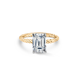 Pierścionek zaręczynowy z 1ct diamentem emerald cut Lab Grow