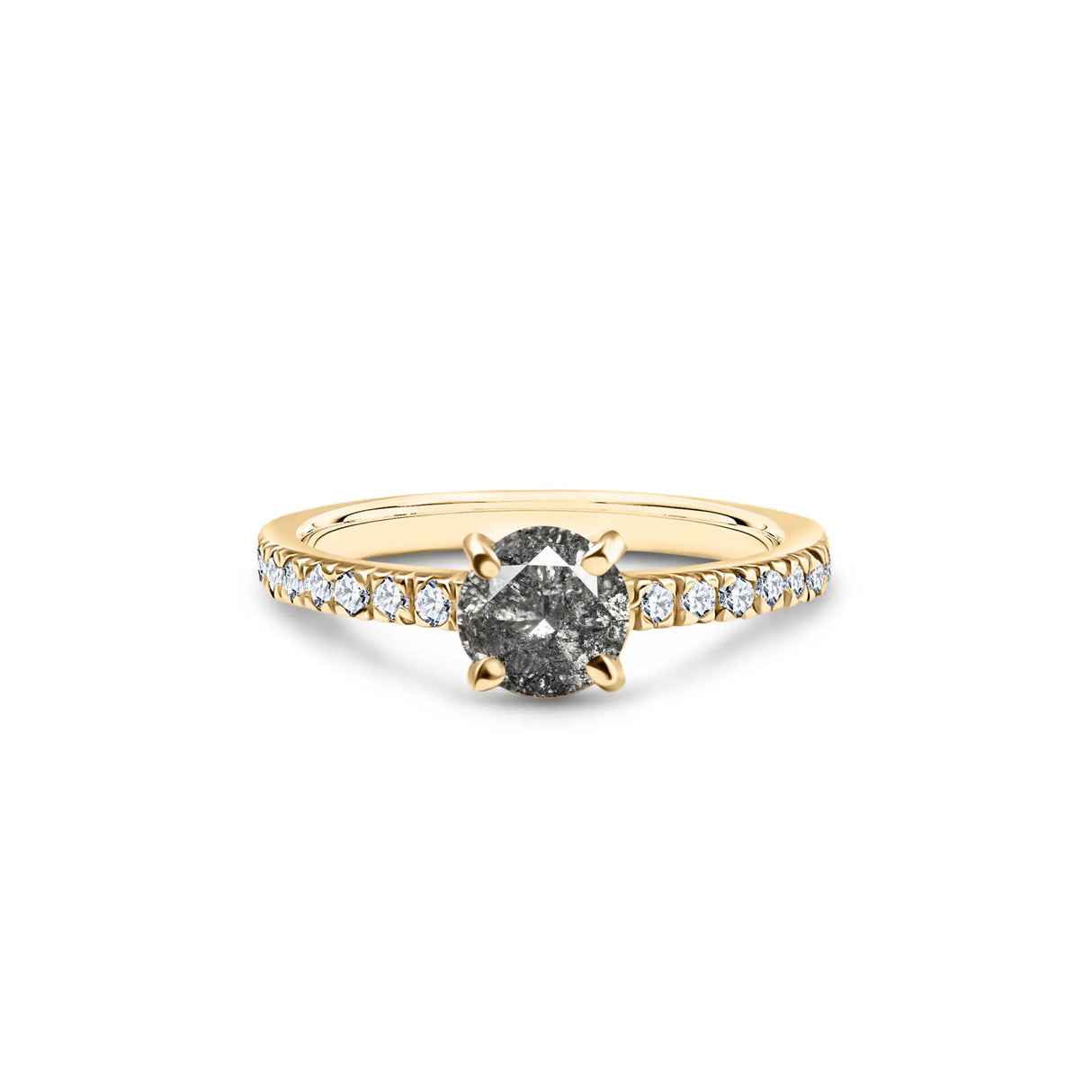 Noir et Blanc - an original Salt &amp; Pepper diamond engagement ring