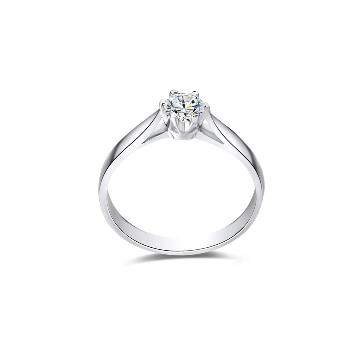Złoty pierścionek zaręczynowy z diamentem 0,2ct