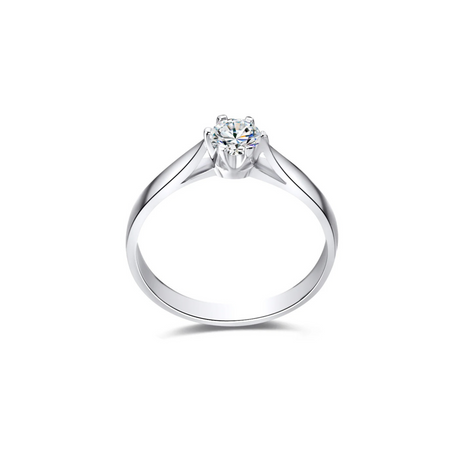 Złoty pierścionek zaręczynowy z diamentem 0,2ct