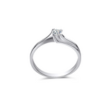 Złoty pierścionek zaręczynowy z diamentem 0,15ct