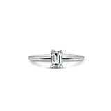 Modern Emerald - pierścionek z diamentem 0,37ct w szlifie emerald cut