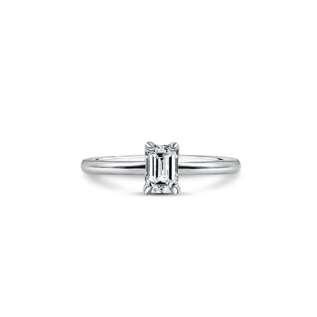 Modern Emerald - pierścionek z diamentem 0,37ct w szlifie emerald cut