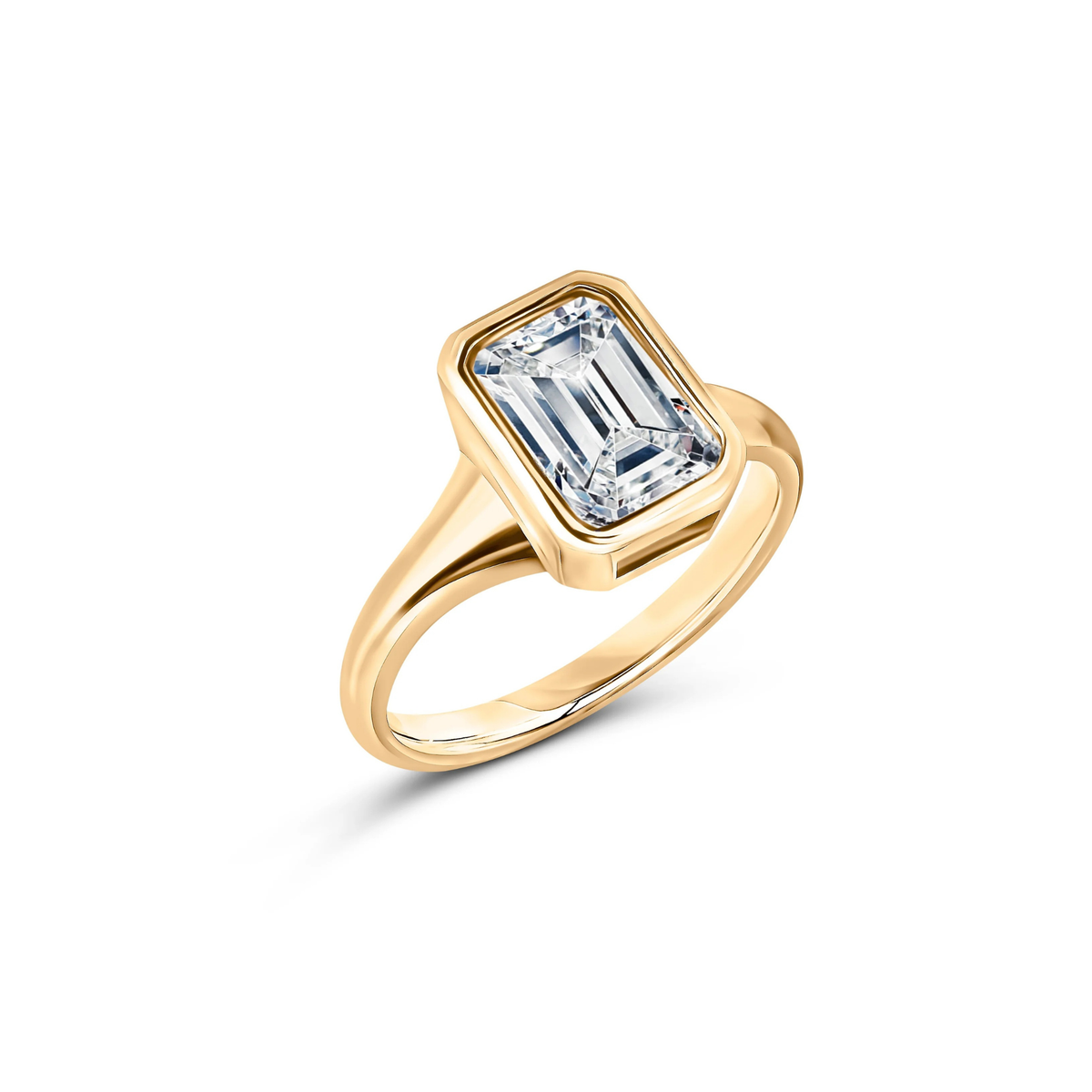 Minimalist z Diamentem Emerald Cut  – Sygnet Damski