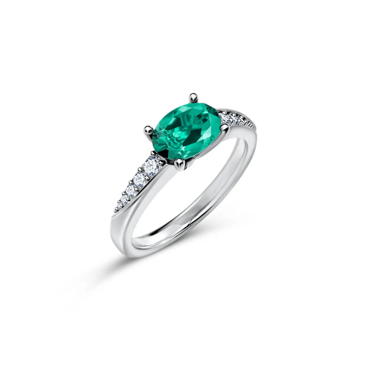 Verde Lumière - Emerald Engagement Ring
