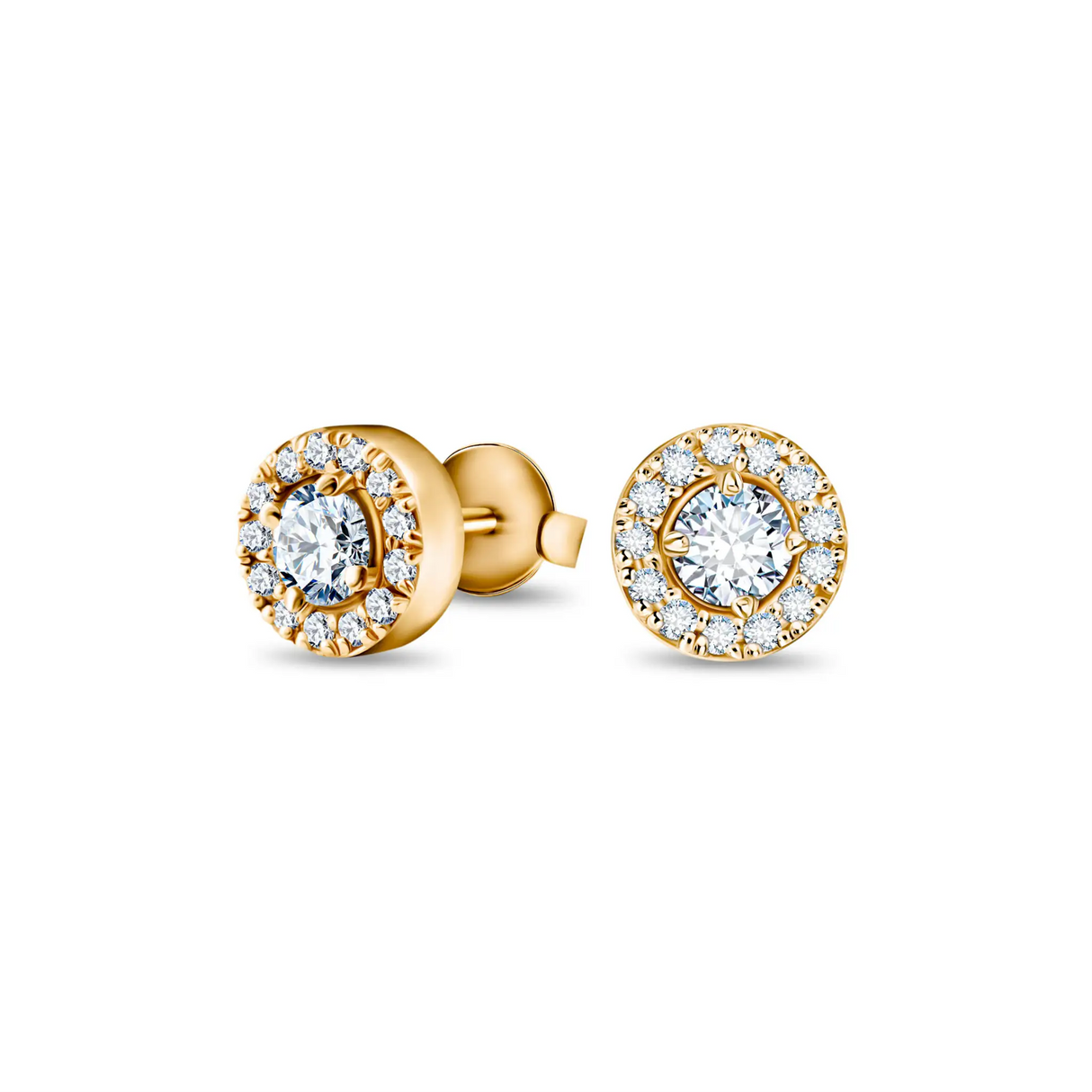 Golden Halo - Diamond Earrings