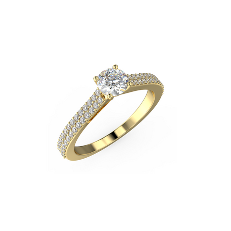 Pierścionek zaręczynowy z diamentami 0,48 ct