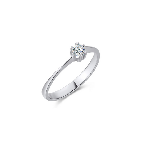 Złoty pierścionek zaręczynowy z diamentem 0,15ct