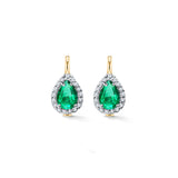 Classic Emerald Drop - kolczyki ze szmaragdami i diamentami