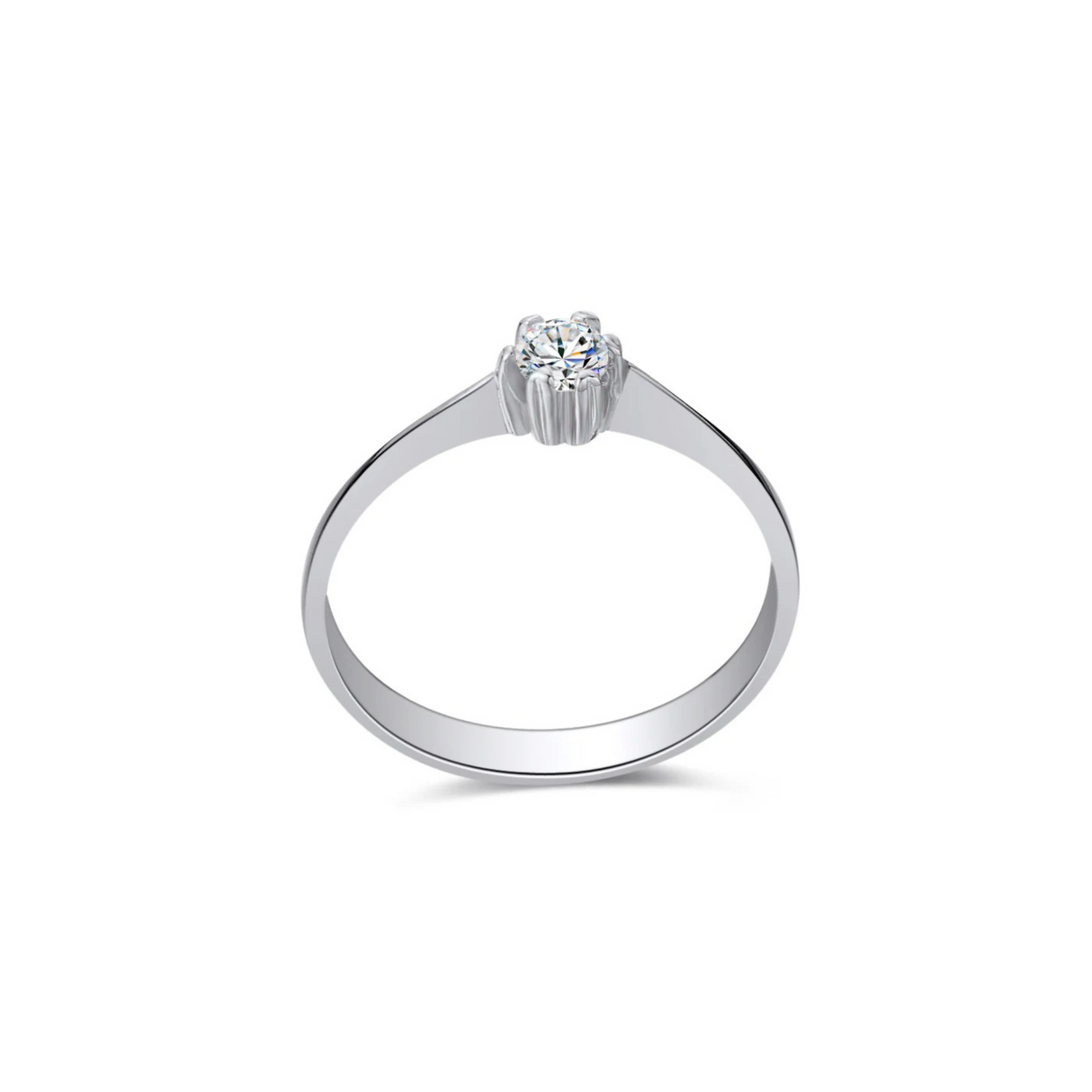 Złoty pierścionek zaręczynowy z diamentem 0,15ct