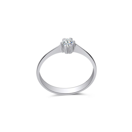 Złoty pierścionek zaręczynowy z diamentem 0,15ct