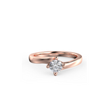 Pierścionek zaręczynowy Twist z diamentem 0,40 ct