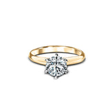 Noble Chic - yellow gold ring with 1ct diamond