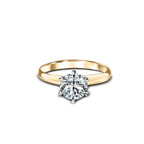 Noble Chic - yellow gold ring with 1ct diamond