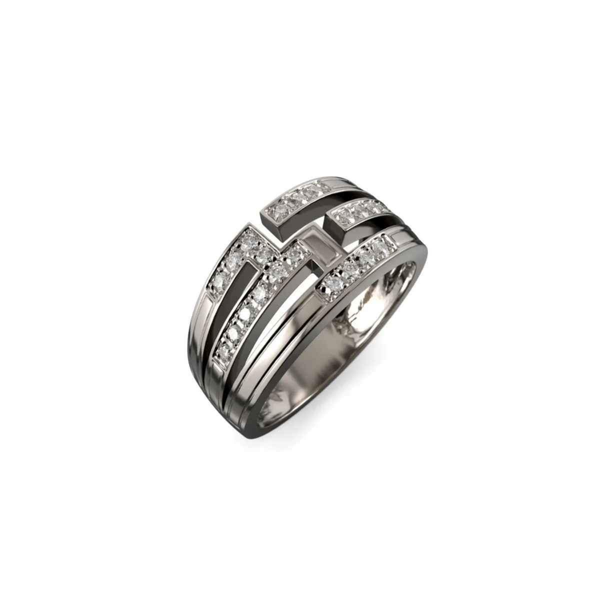 Minimalistyczna elegancja - pierścionek z diamentami o masie 0,44 ctw