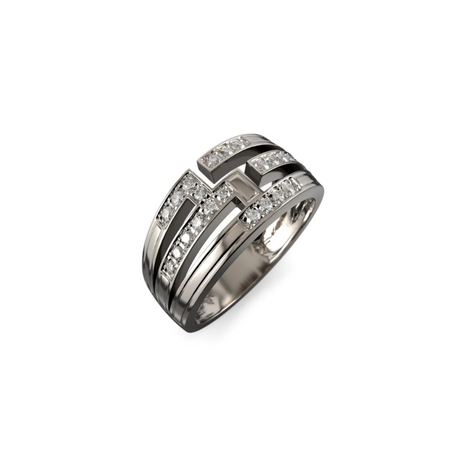 Minimalistyczna elegancja - pierścionek z diamentami o masie 0,44 ctw