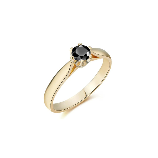 Noir Beauty - pierścionek z czarnym diamentem