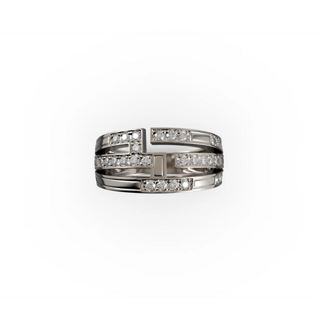 Minimalistyczna elegancja - pierścionek z diamentami o masie 0,44 ctw