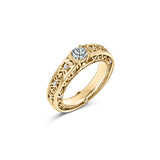 Masywny Złoty Pierścionek  w stylu Vintage i Chunky Ring z Diamentem 0,50 ct