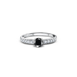 Starlit Promise - pierścionek z czarnym diamentem 0,30 ct