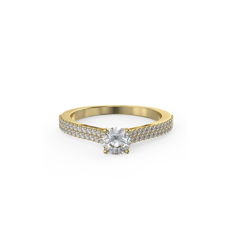 Pierścionek zaręczynowy z diamentami 0,48 ct