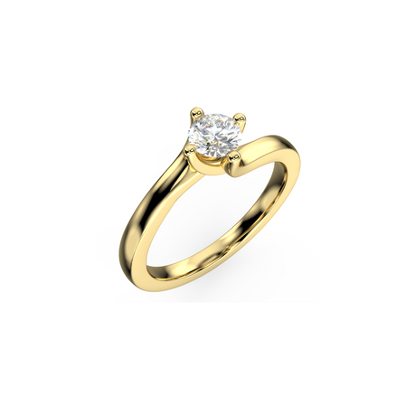 Pierścionek zaręczynowy Twist z diamentem 0,40 ct