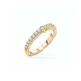 Venetian grace - women's wedding ring with diamonds