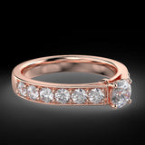 Rose gold engagement ring with 1 ct diamonds