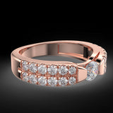 Rose gold engagement ring with 1.05 ctw diamonds 