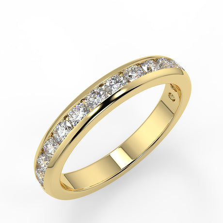 Tuscany Yellow Gold Wedding Ring with 0.75ct Diamonds