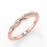 Verona Rose Gold Wedding Ring with Diamonds