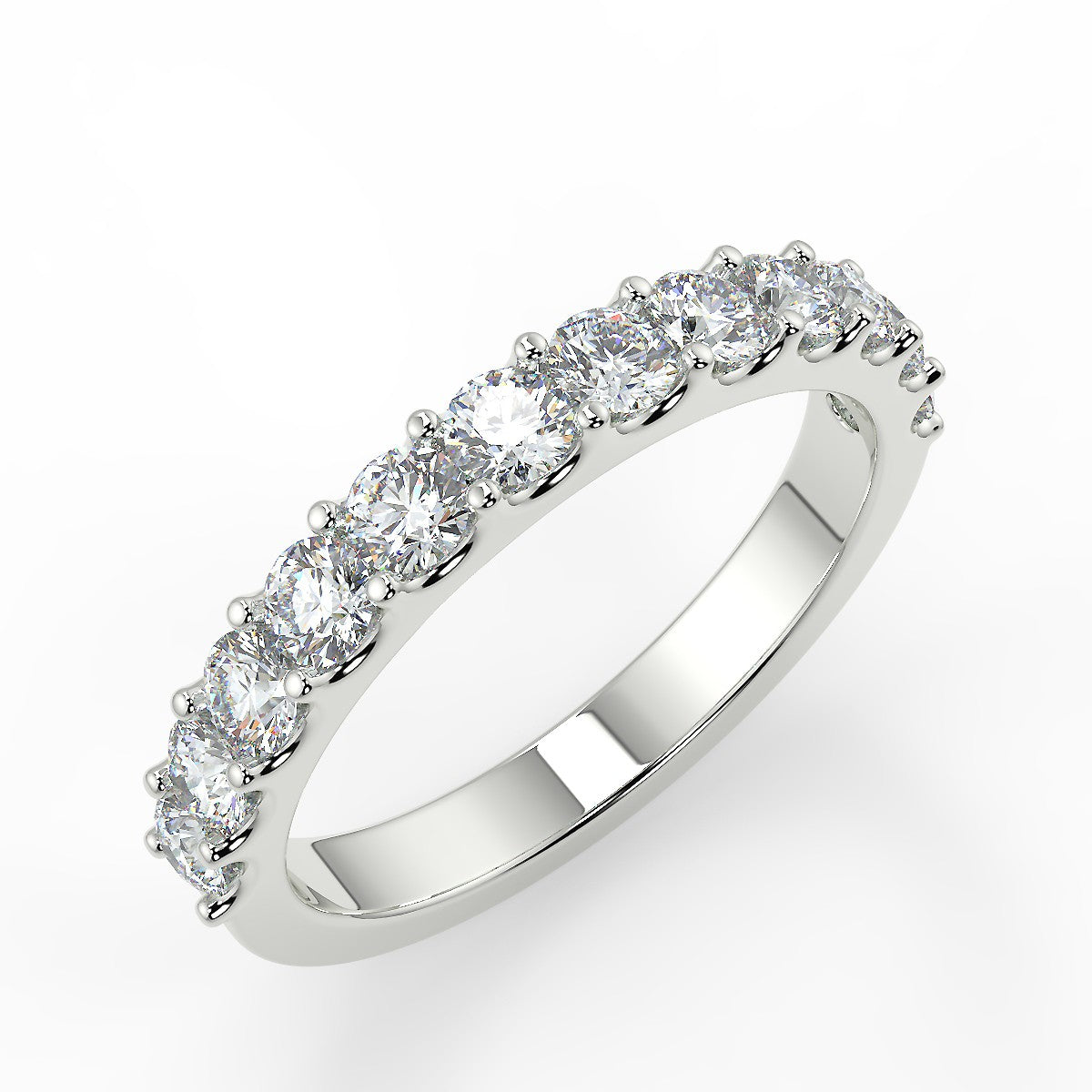 Calabria White Gold Wedding Ring with Diamonds 0.70 ctw
