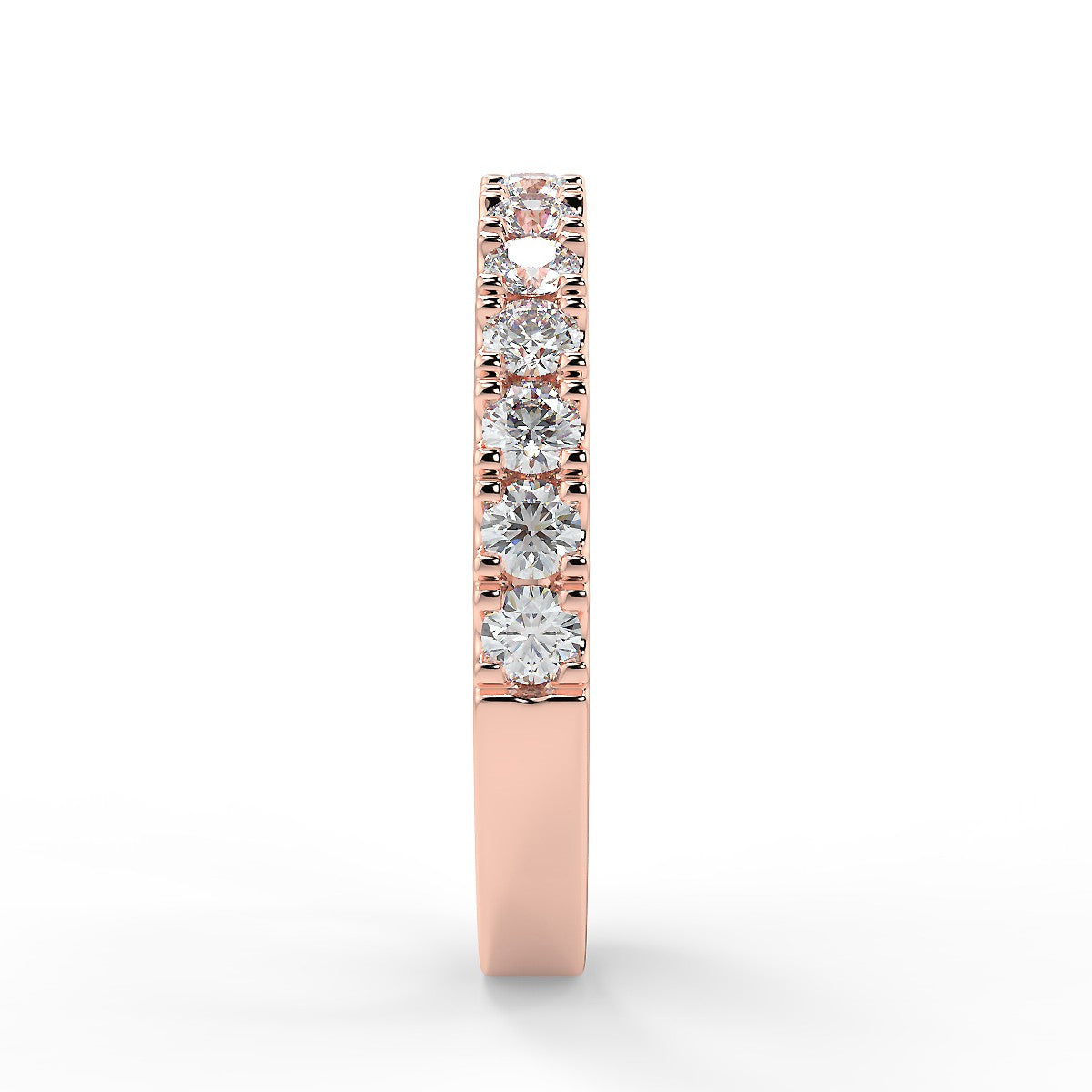 Cinque Terre Rose Gold Wedding Ring with Diamonds 0.66 ctw
