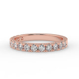 Cinque Terre Rose Gold Wedding Ring with Diamonds 0.66 ctw
