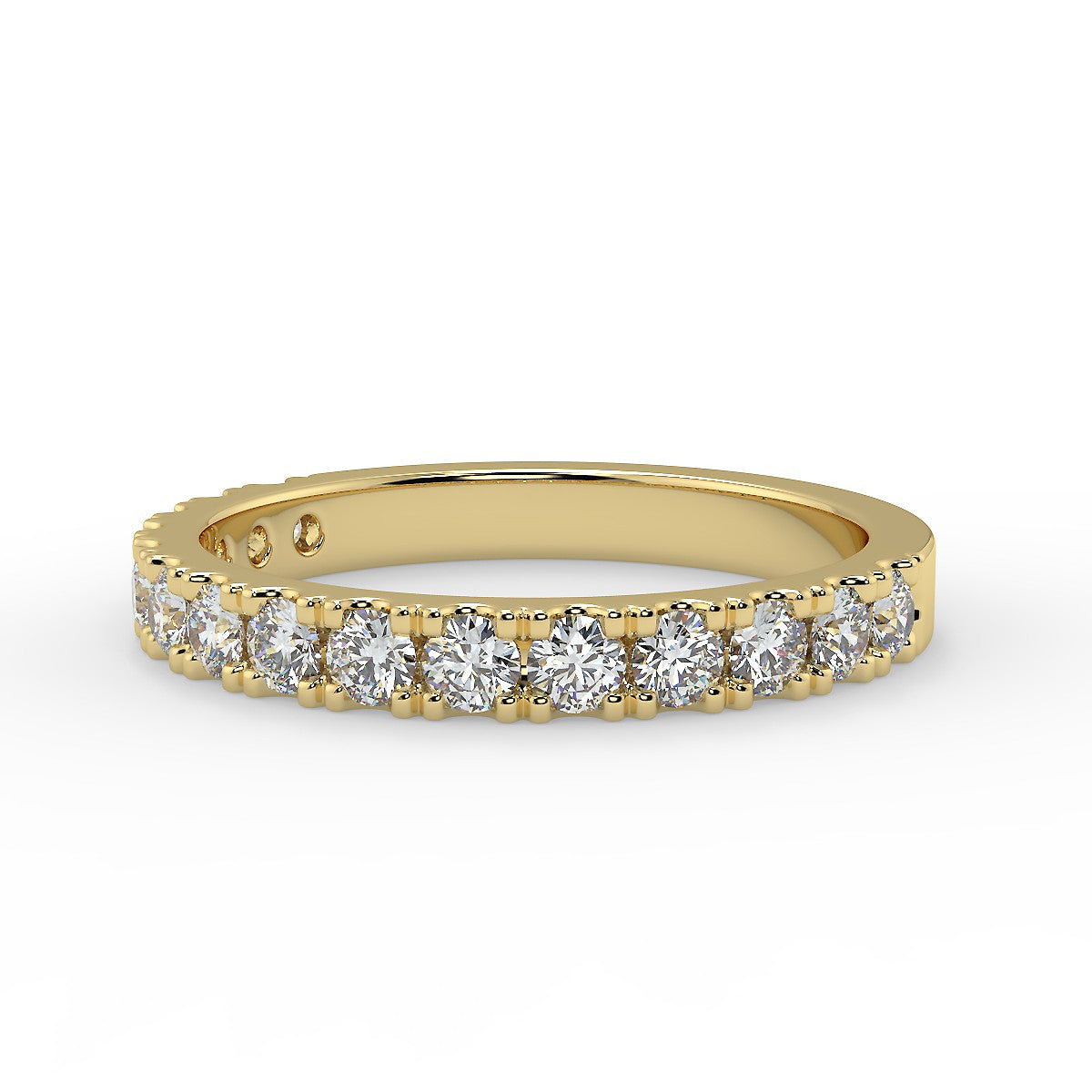 Cinque Terre Yellow Gold Wedding Ring with Diamonds 0.66 ctw