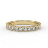 Cinque Terre Yellow Gold Wedding Ring with Diamonds 0.66 ctw