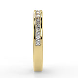 Florence Yellow Gold Wedding Ring with Diamonds 0.70 ctw