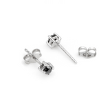 Delicate earrings with 0.40 ct black diamonds on a stud.