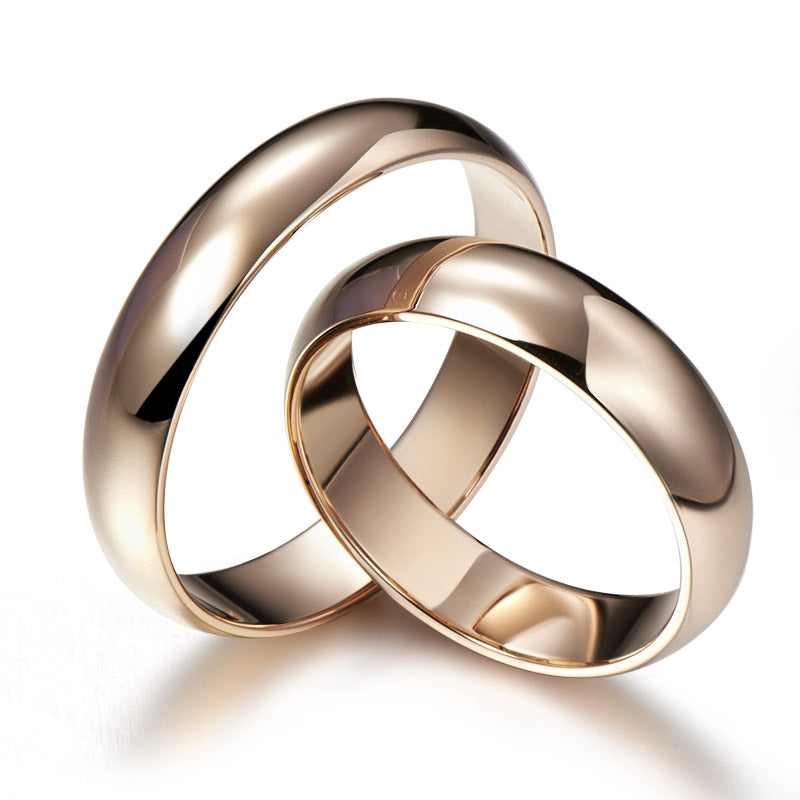 Rose gold wedding rings