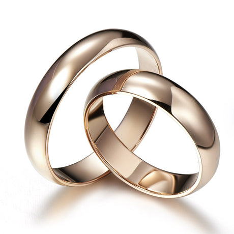 Rose gold wedding rings