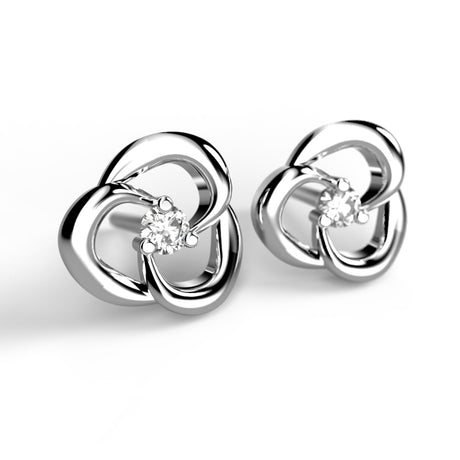 Beautiful gold earrings with 0.05 ctw diamonds