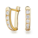 Shining Lightness - Gold Earrings with Diamonds 0.40 ctw