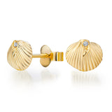 Kiss of Venus - Gold earrings with diamonds 0.02 ctw