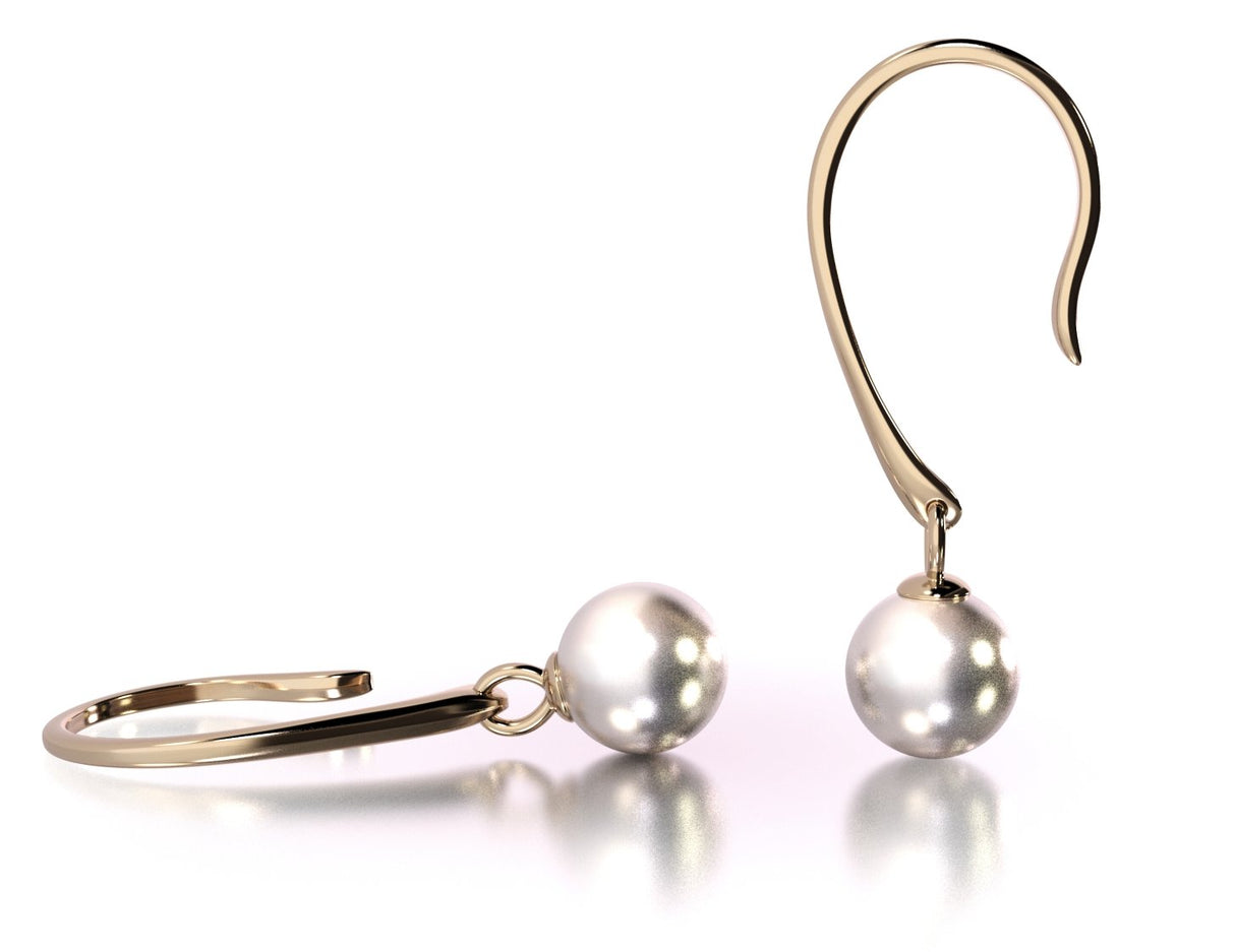 Pearl Harmony - beautiful gold earrings with natural pearls