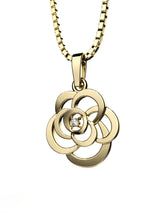 Gold pendant with a 0.02 ct diamond